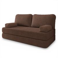 BETTSOFA NIKSI aus Schaumstoff Bucle-Stoff Braun Schlaffunktion - Braun, Textil (170/86/80cm) - MASSENO