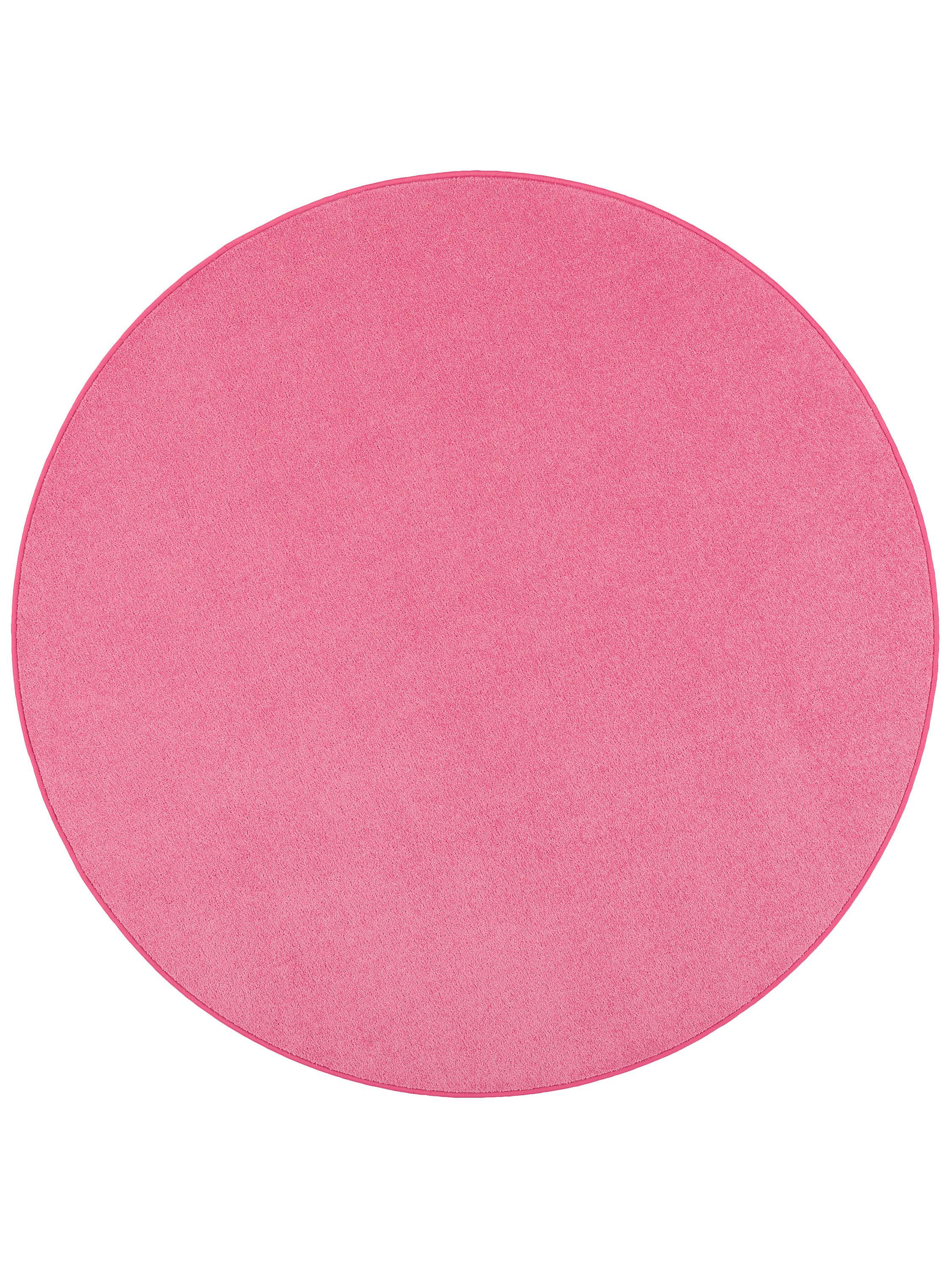TREND VELOURS TEPPICH JOY RUND - Rosa, Textil (160/160cm) - Snapstyle
