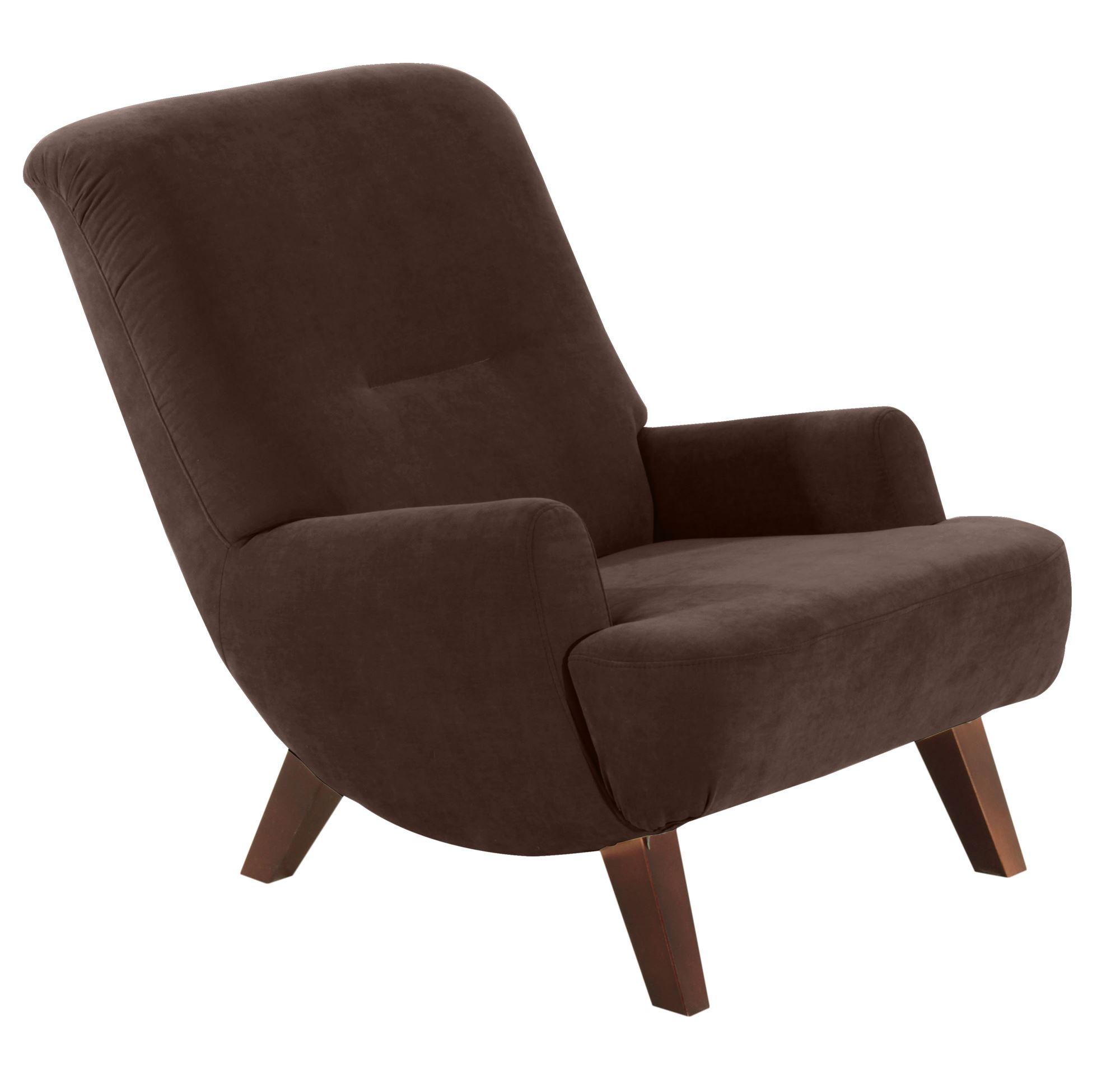 COCKTAILSESSEL Kajsa Velourstoff braun - Braun, Kunststoff (71/80/101cm) - 58aufmkessel