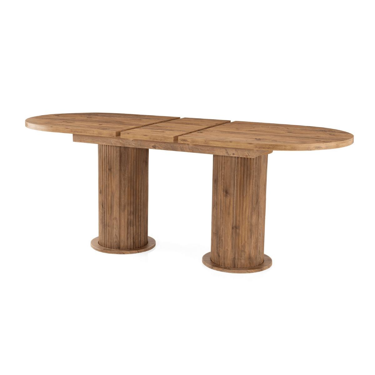 ESSTISCH ausziehbar von 180 bis 216 cm in Nussbaum-Dekor 180/90/77 cm - Nussbaumfarben, Holzwerkstoff (95/90/77cm) - Calicosy