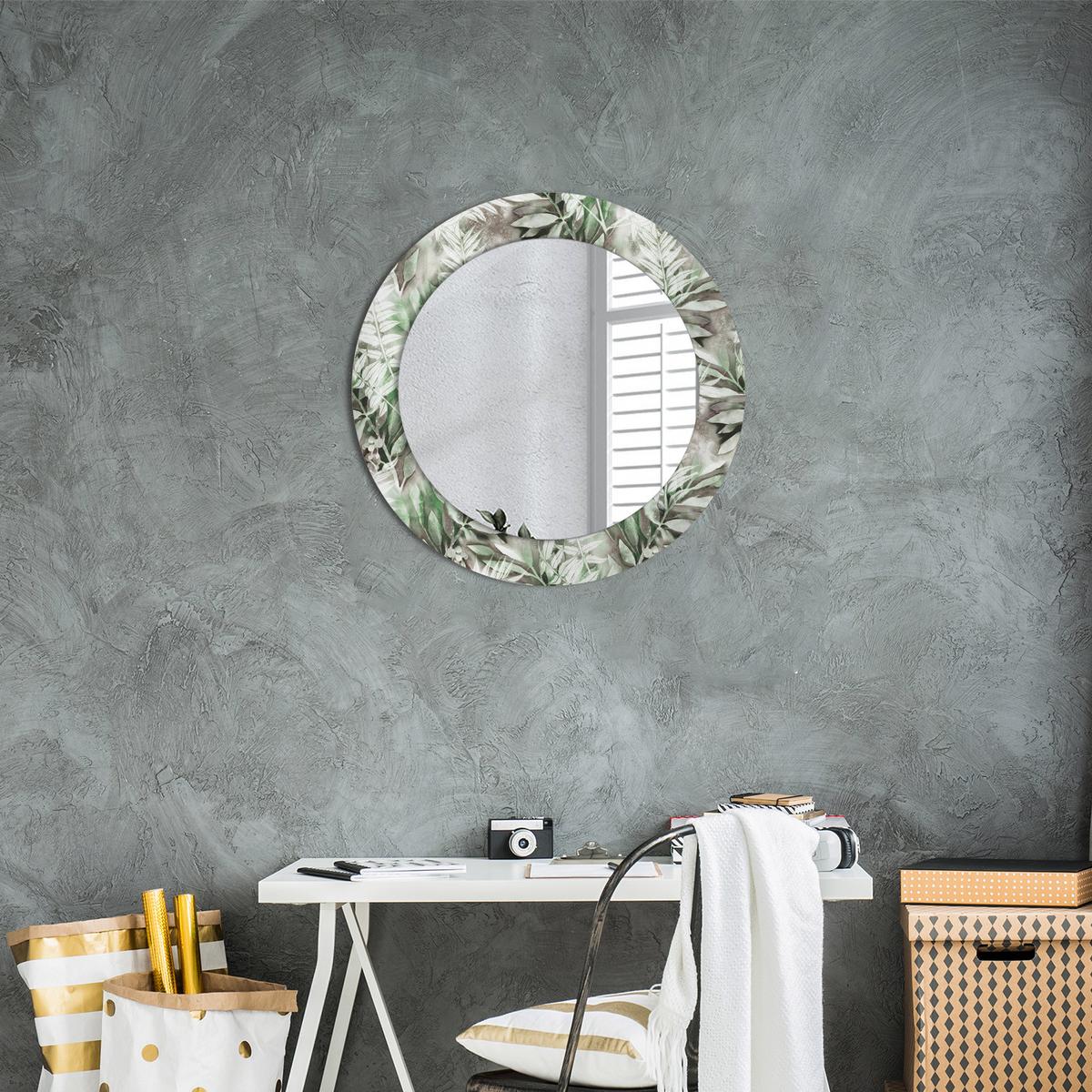 SPIEGEL Rund Ø 60 cm mit Aufdruck - Multicolor, Glas (60/60/0.4cm) - Wallfluent