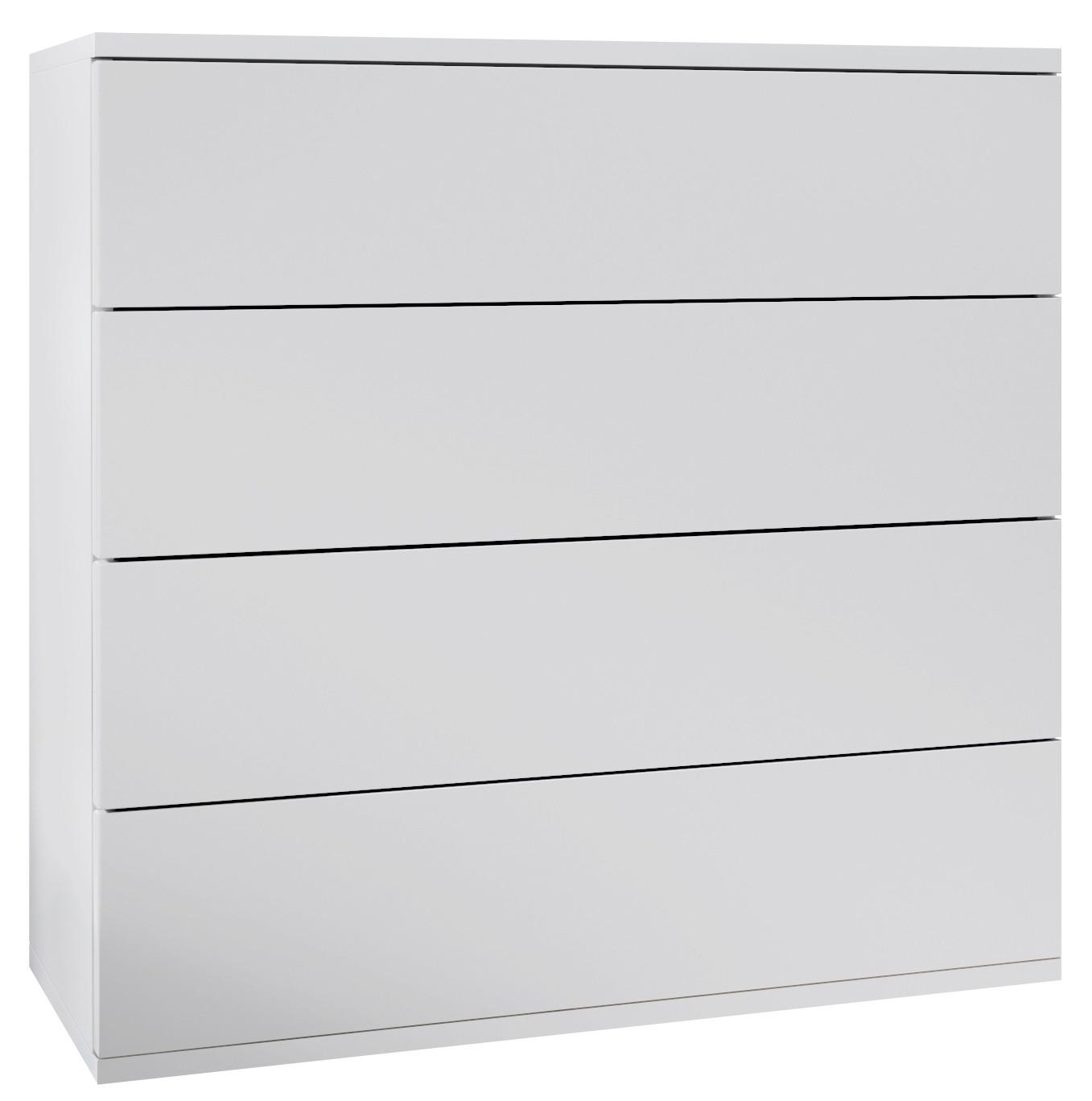 KOMMODE Pavos Weiß matt - Weiß, Holzwerkstoff (76/76/35cm) - Vladon