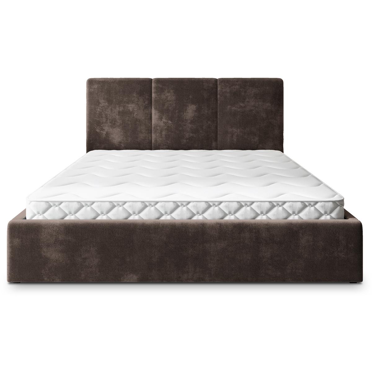 POLSTERBETT AZURI 160x200 cm mit Bettkästen - Braun - Braun, Holz (160/200cm) - MASSENO