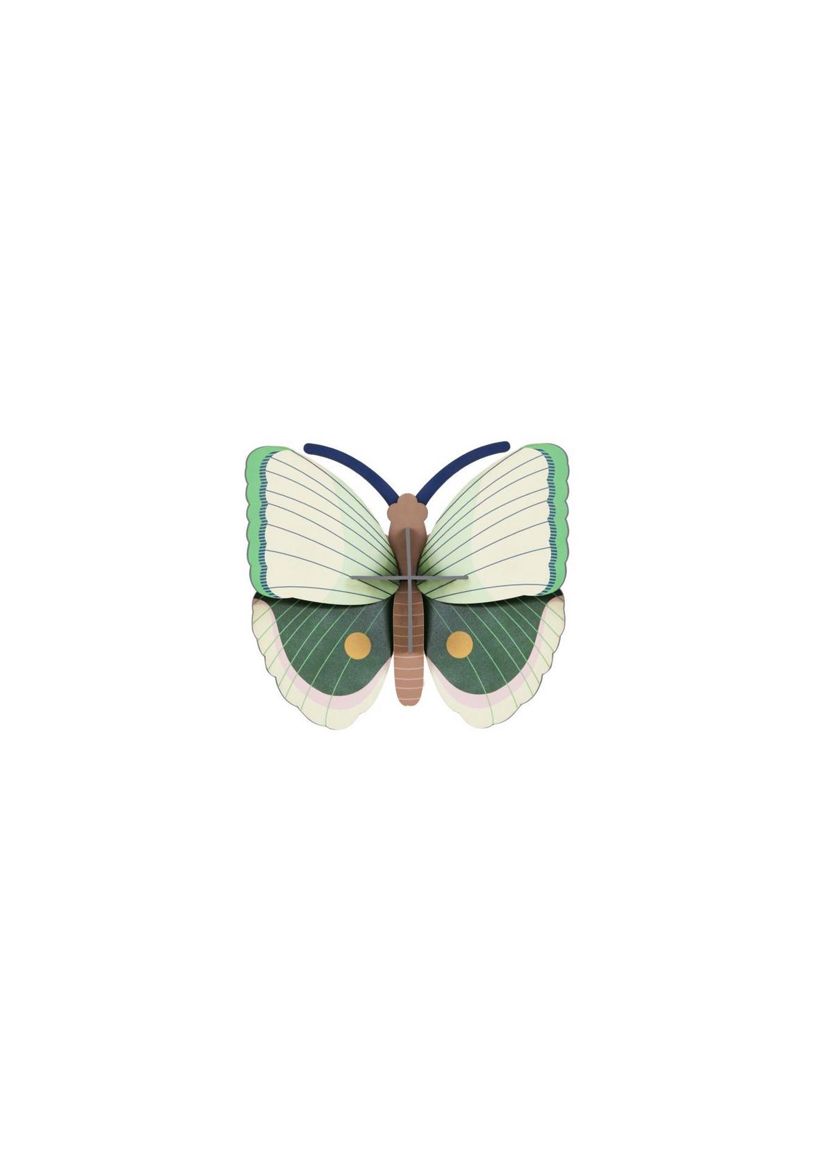 WANDDEKO Smaragd-Falters-Trio 5/13.5 cm - Multicolor, Wellpappe (5/13.5/13cm) - Studio Roof