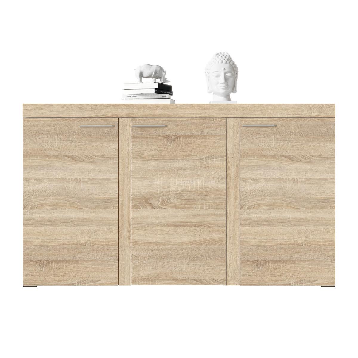 SIDEBOARD Spacoro 3D Eiche Sonoma 148,8/82/40,3 cm – Wohnzimmer Kommode Modern - Sonoma Eiche, Holzwerkstoff/Kunststoff (149/82/40cm) - AX Living