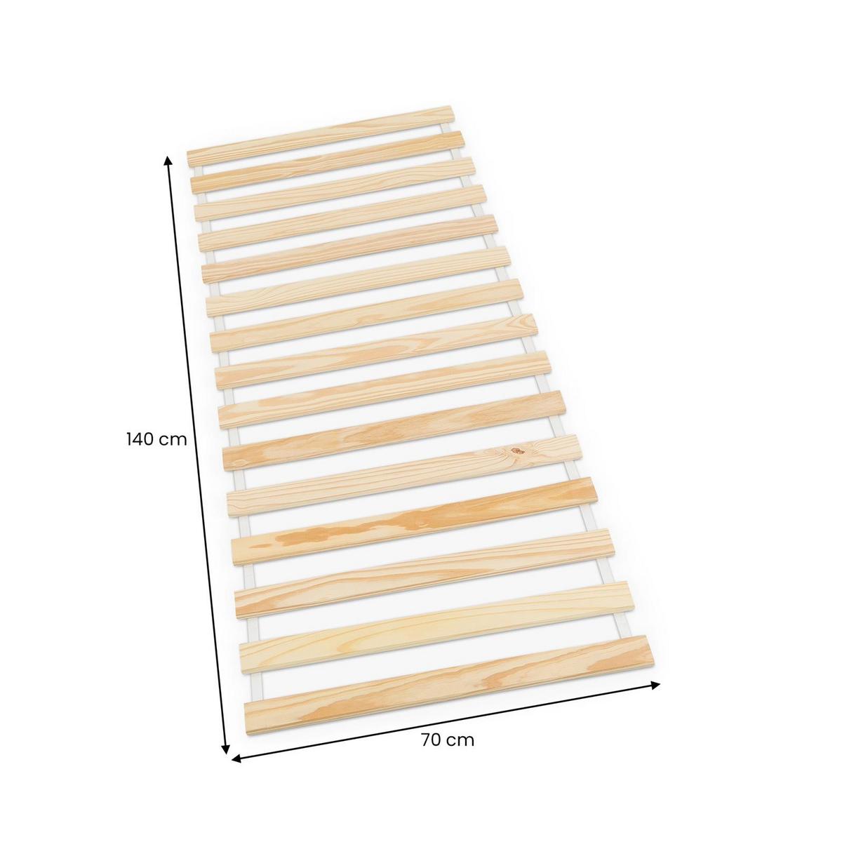 ROLLROST LATTENROST 70X140 CM - Naturfarben, Holz (70/140cm) - IDIMEX