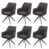 ESSZIMMERSTUHL Braun 6er-Set - Graubraun/Braun, Textil (58/87/62cm) - MCW