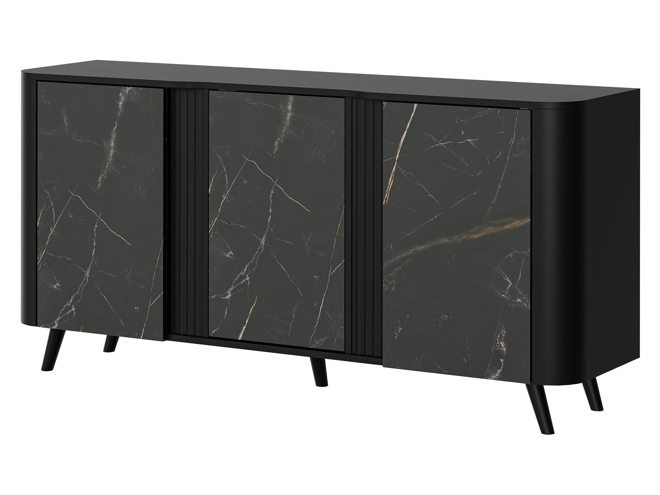 KOMMODE Volare 150 3D - Multicolor/Schwarz, Holzwerkstoff/Kunststoff (151/76/39cm) - MIRJAN24
