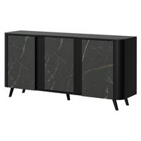 KOMMODE Volare 150 3D - Multicolor/Schwarz, Holzwerkstoff/Kunststoff (151/76/39cm) - MIRJAN24