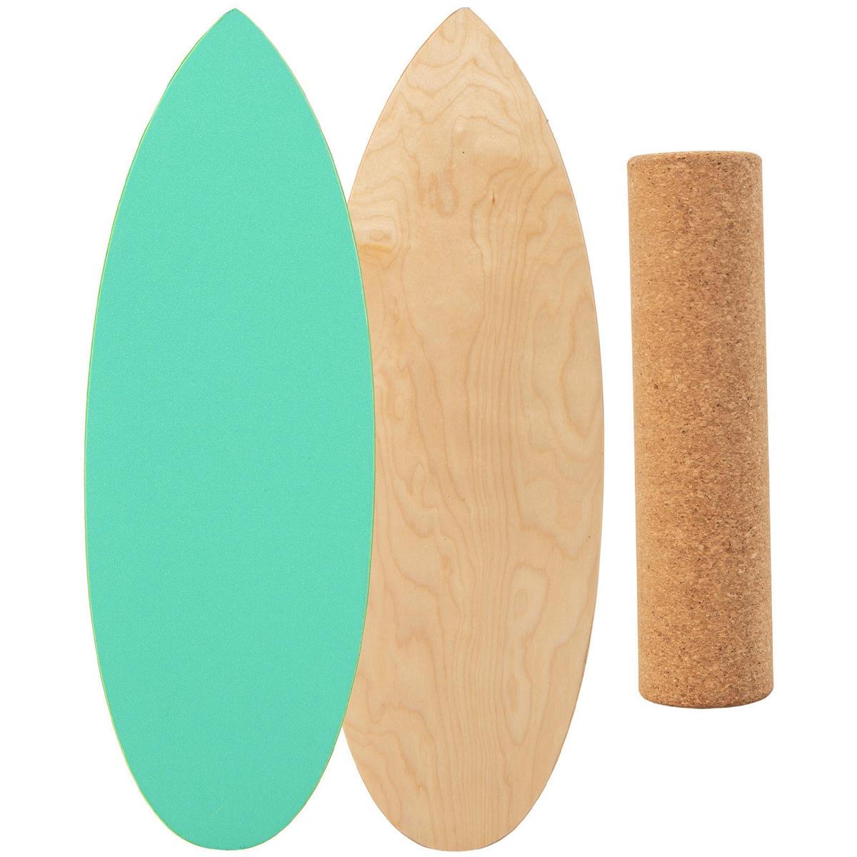 BALANCIERBRETT Grün - Grün, Holz (82/28cm) - COSTWAY