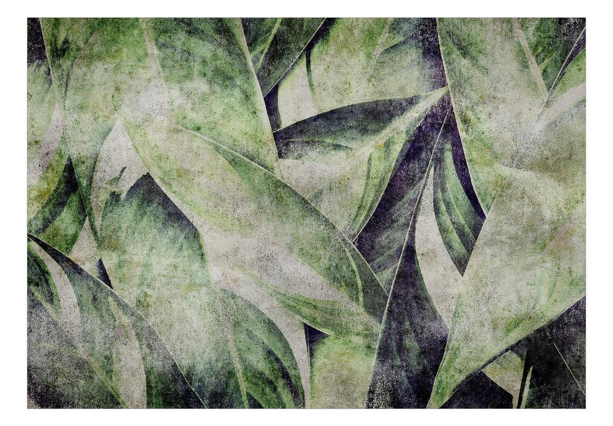 SELBSTKLEBENDE FOTOTAPETE 294/210 cm - Schwarz/Grün, Kunststoff/Textil (294/1cm) - KUNSTLOFT