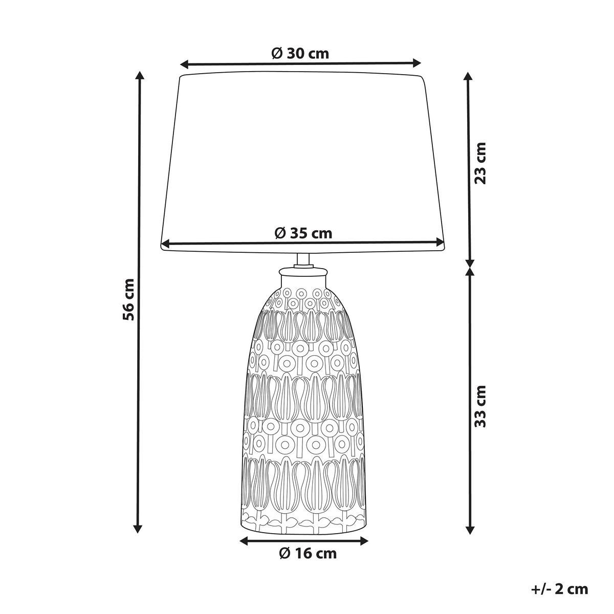 TISCHLAMPE Zarima 35/35/56 cm - Pink, Keramik (35/35/56cm) - Beliani