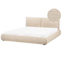 POLSTERBETT mit Lattenrost 180x200 cm Beige Vinay - Beige, Textil (180/200cm) - Beliani