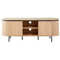 TV-MÖBEL mit 2 Türen und seitlichem Rillen-Effekt 150/55/40 cm - Eschefarben, Holzwerkstoff (40/55/46cm) - Calicosy