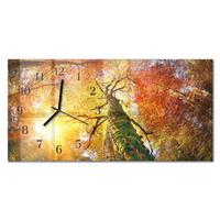 WANDUHR aus Glas 60x30 cm - Herbst - Gelb, Glas (60/30/0.4cm) - TULUP