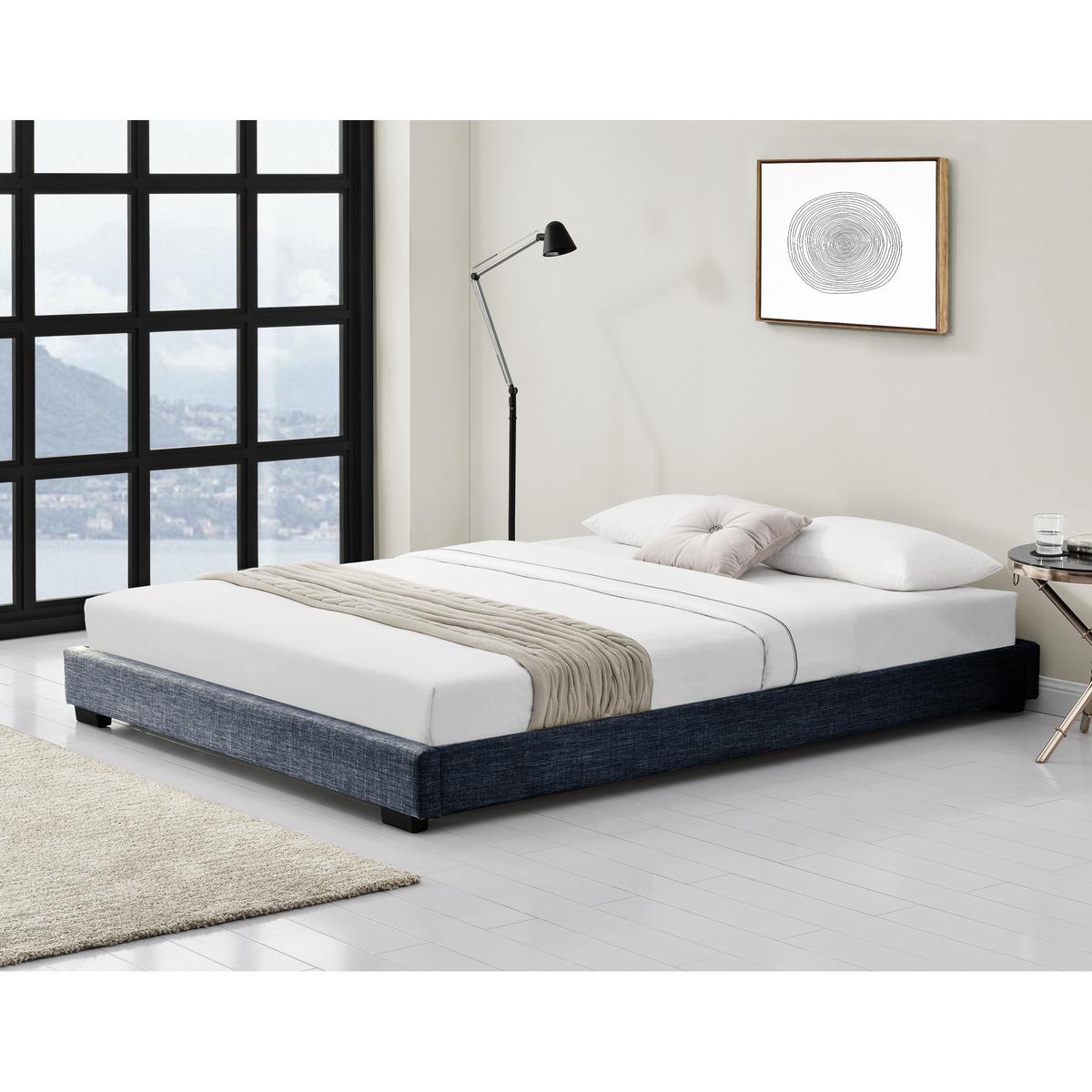POLSTERBETT Masari - Dunkelgrau, Textil (180/200cm) - Corium