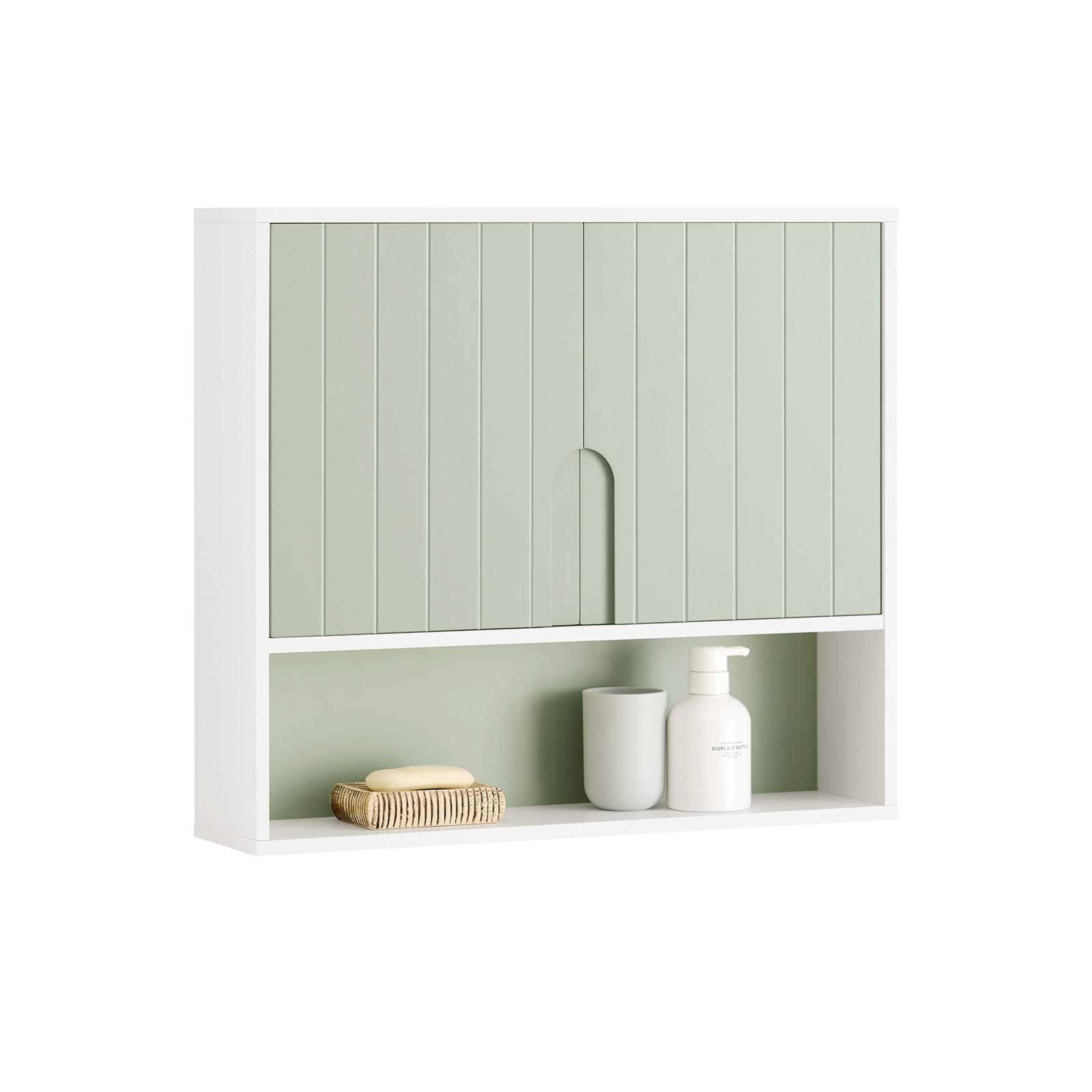 HÄNGESCHRANK Grün - Weiß/Grün, Holzwerkstoff (60/54/15cm) - SoBuy