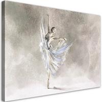 LEINWANDBILD Ballerina Pirouet 90x60cm - Beige, Textil (90/60cm) - Feeby