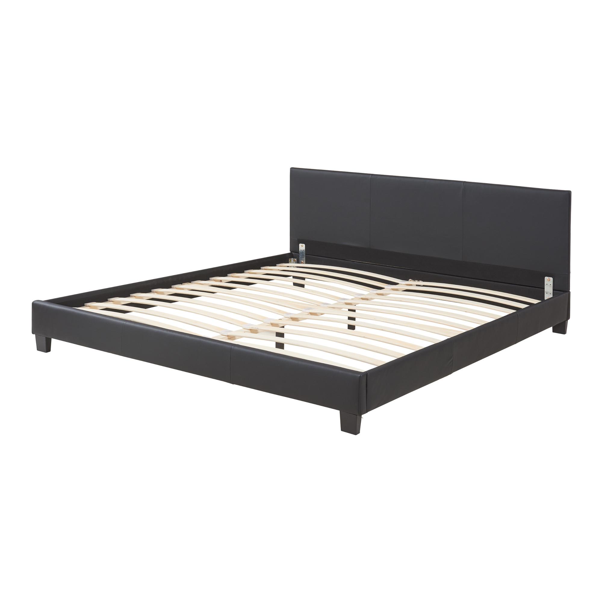 POLSTERBETT Albacete - Schwarz, Textil (160/200cm) - Corium