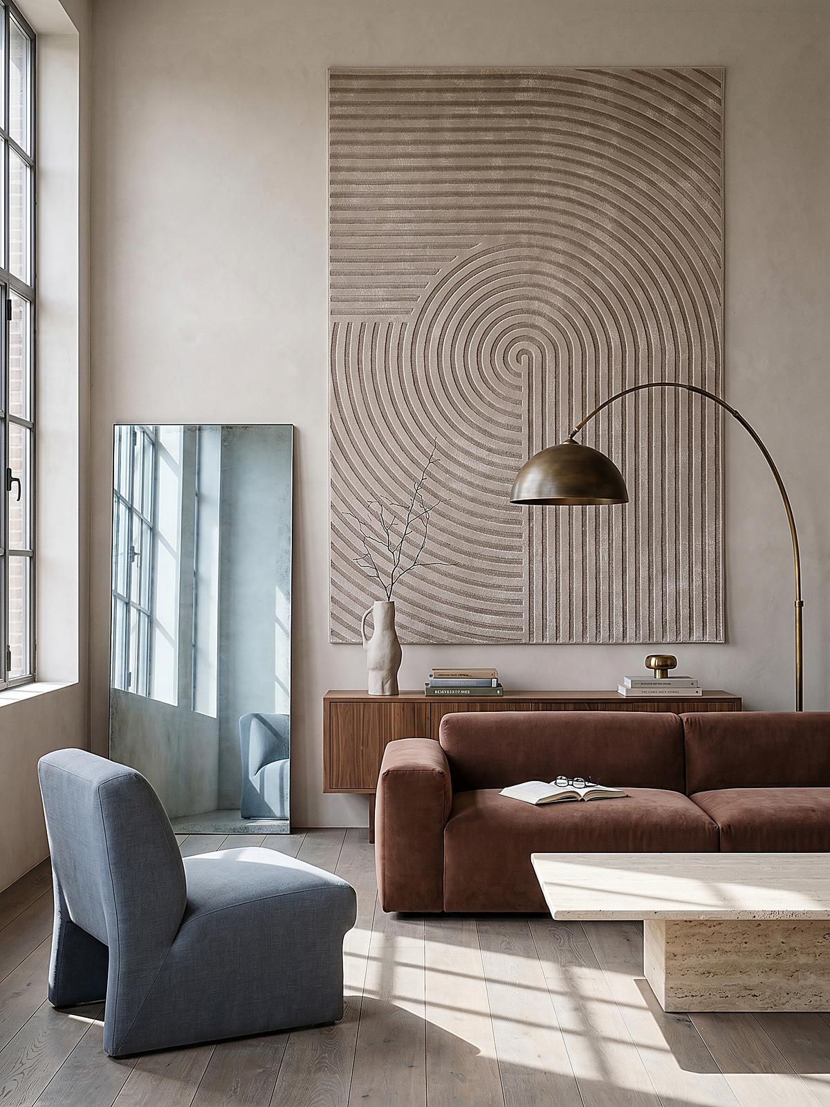 TEPPICHLÄUFER Geometrisch ERESMA Polyester Beige 80 x 150 cm - Beige, Textil (80/150cm) - KADIMA DESIGN