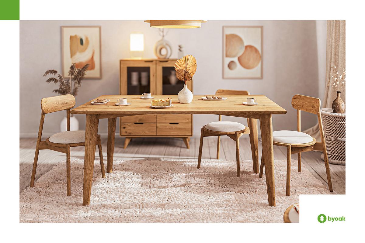 TISCH GREG Kernbuche - Kernbuche, Holz (120/100/77cm) - byoak