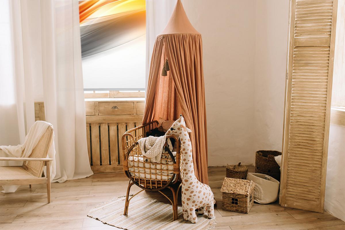 INNENROLLO - Fensterrollo - Rollo - 110x140 cm - Orange Waves - Orange, Kunststoff (110/140/0.5cm) - TULUP