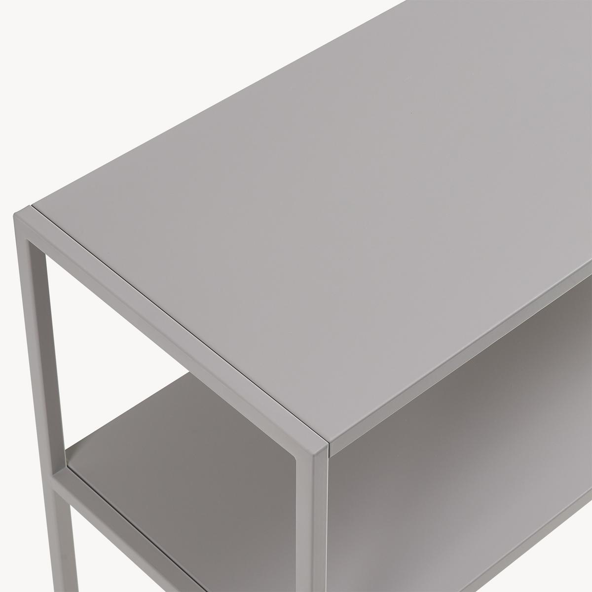 KONSOLENTISCH Kuhmo - Hellgrau, Metall (30/80/80cm) - [en.casa]