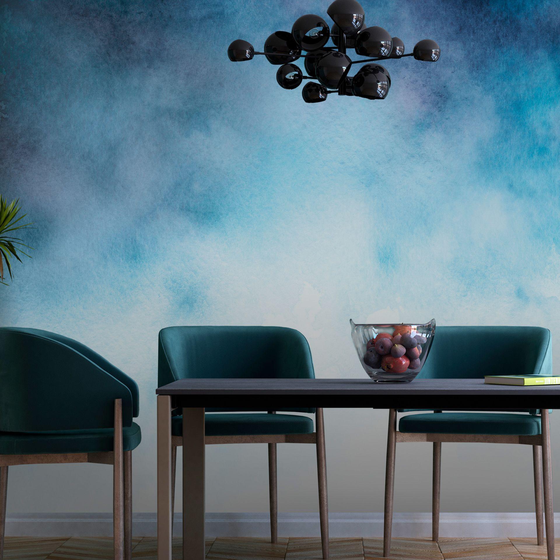 SELBSTKLEBENDE FOTOTAPETE 392/280 cm - Blau/Weiß, Kunststoff/Textil (392/1cm) - KUNSTLOFT