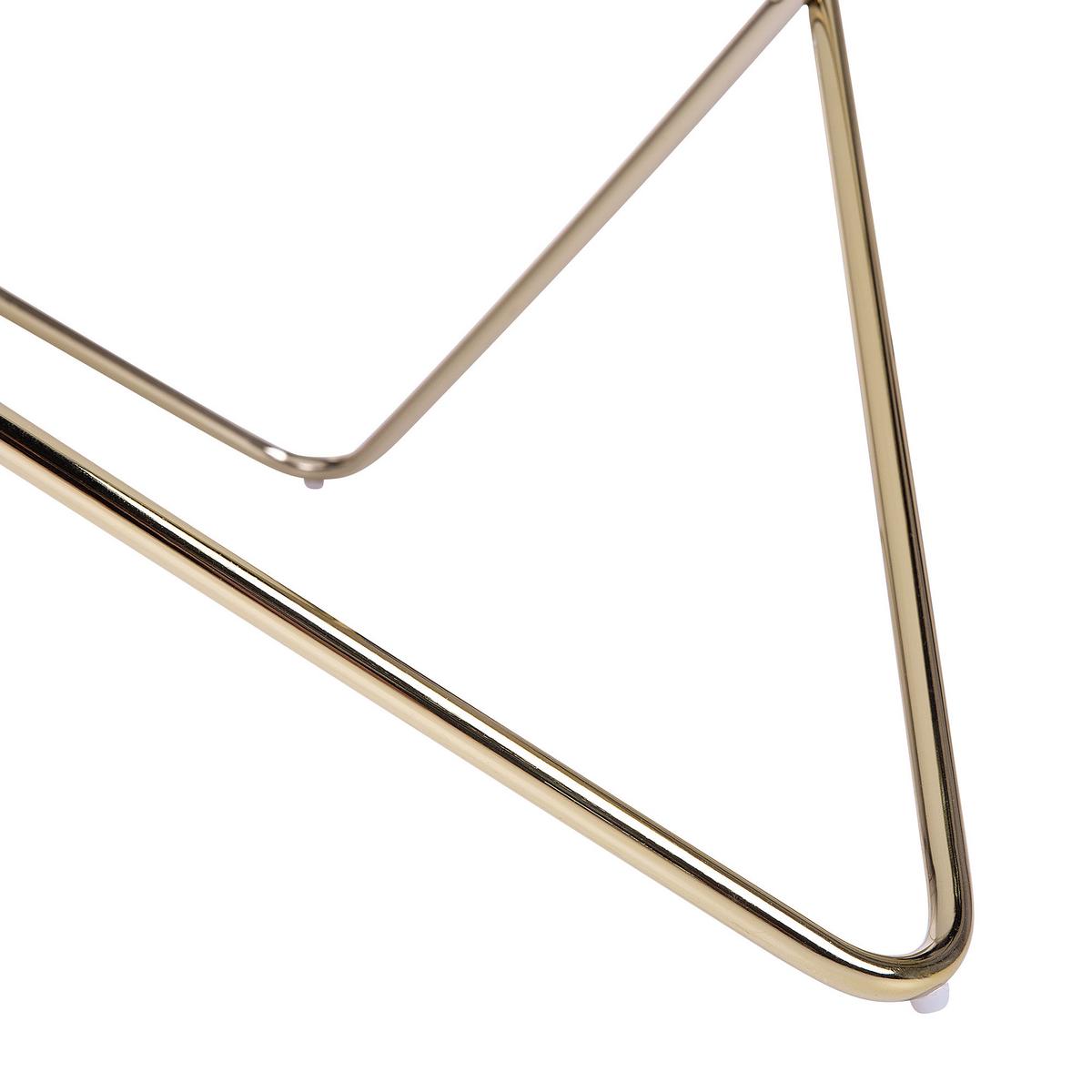COUCHTISCH schwarz/gold 80 cm MERIDIAN Meridian - Goldfarben/Schwarz, Glas (80/80/40cm) - Beliani