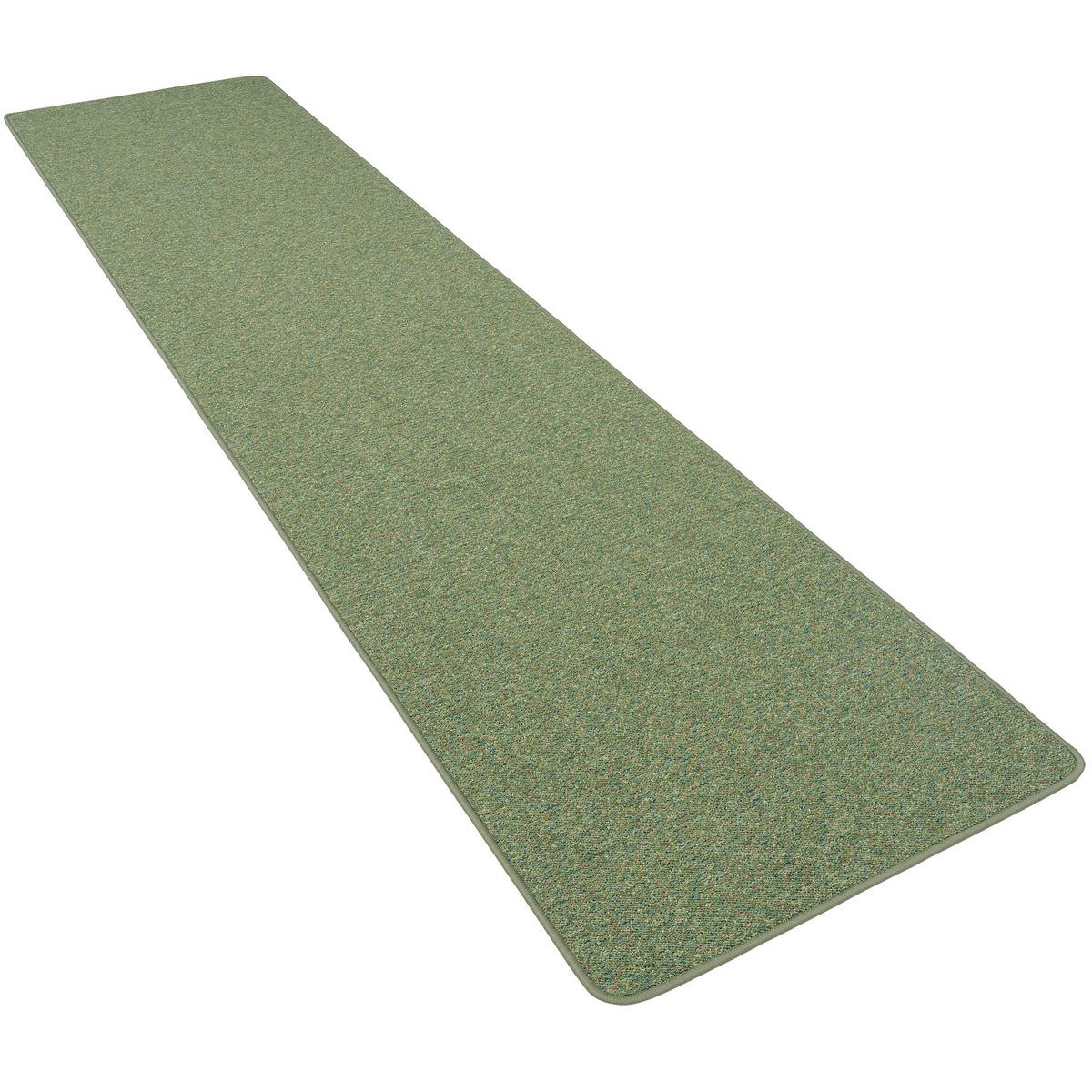 LÄUFER TEPPICH SCHLINGEN TEPPICH ALMA MELIERT - Grün, Textil (100/400cm) - Snapstyle
