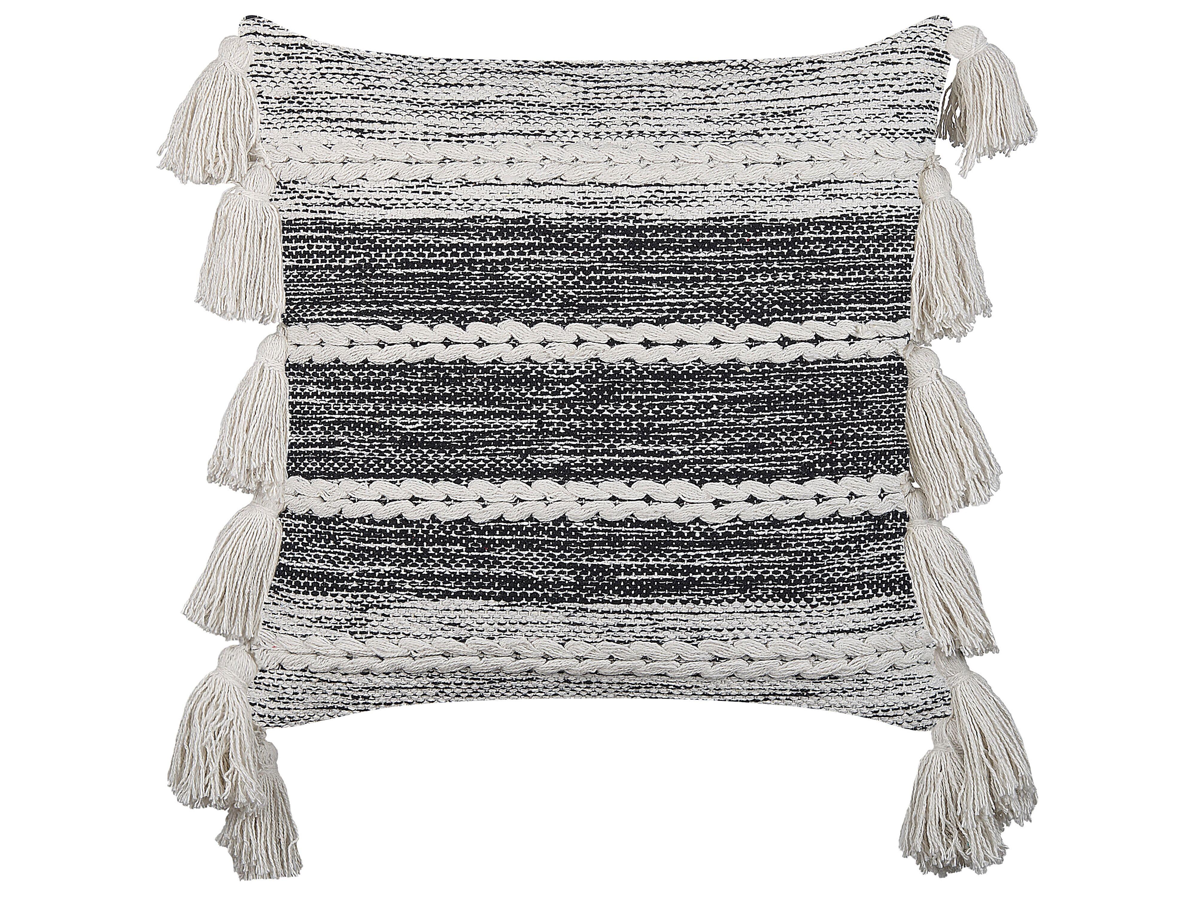 DEKOKISSEN Cremeweiß 45/45 cm Rochea - Ecru, Naturmaterialien/Textil (45/45cm) - Beliani