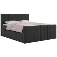 BOXBETT INERO DUO 200/200 - Dunkelgrau Stukture - Topper T25 - H3 - Dunkelgrau/Schwarz, Kunststoff/Textil (200/200cm) - MKS