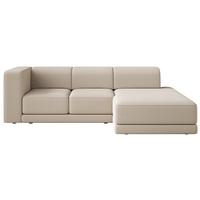 ECKSOFA Novals L-Form, 4-Sitzer, rechts 278 cm - Beige/Schwarz, Holz/Kunststoff (168/278cm) - Selsey