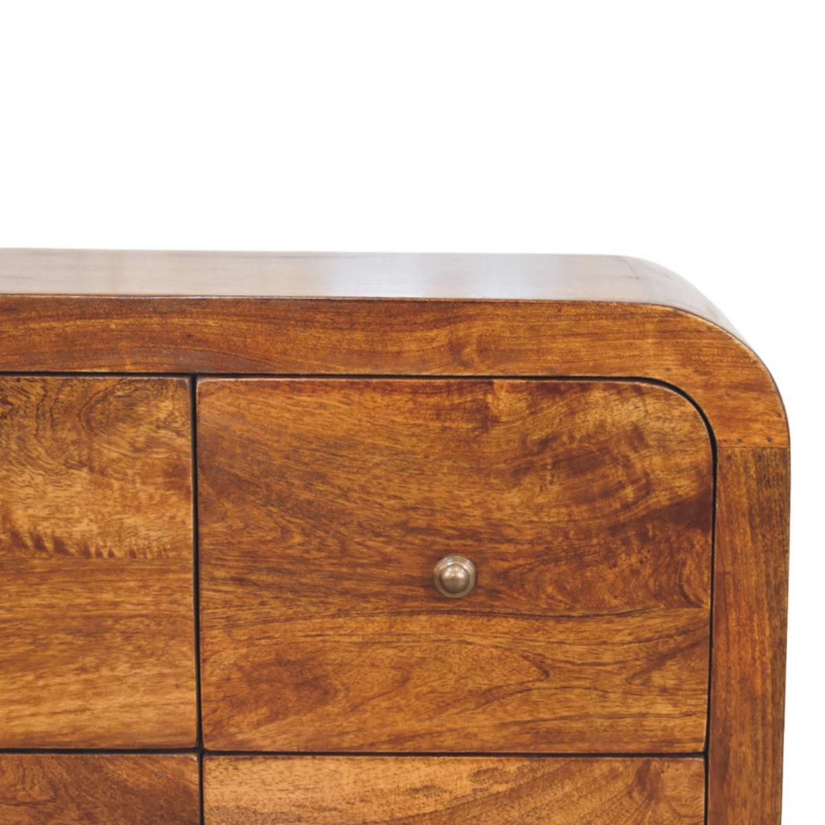KOMMODE mit edlem Kastanien-Finish, 6 Schubladen, braun - Braun, Holz (110/80/35cm) - Artisan Furniture
