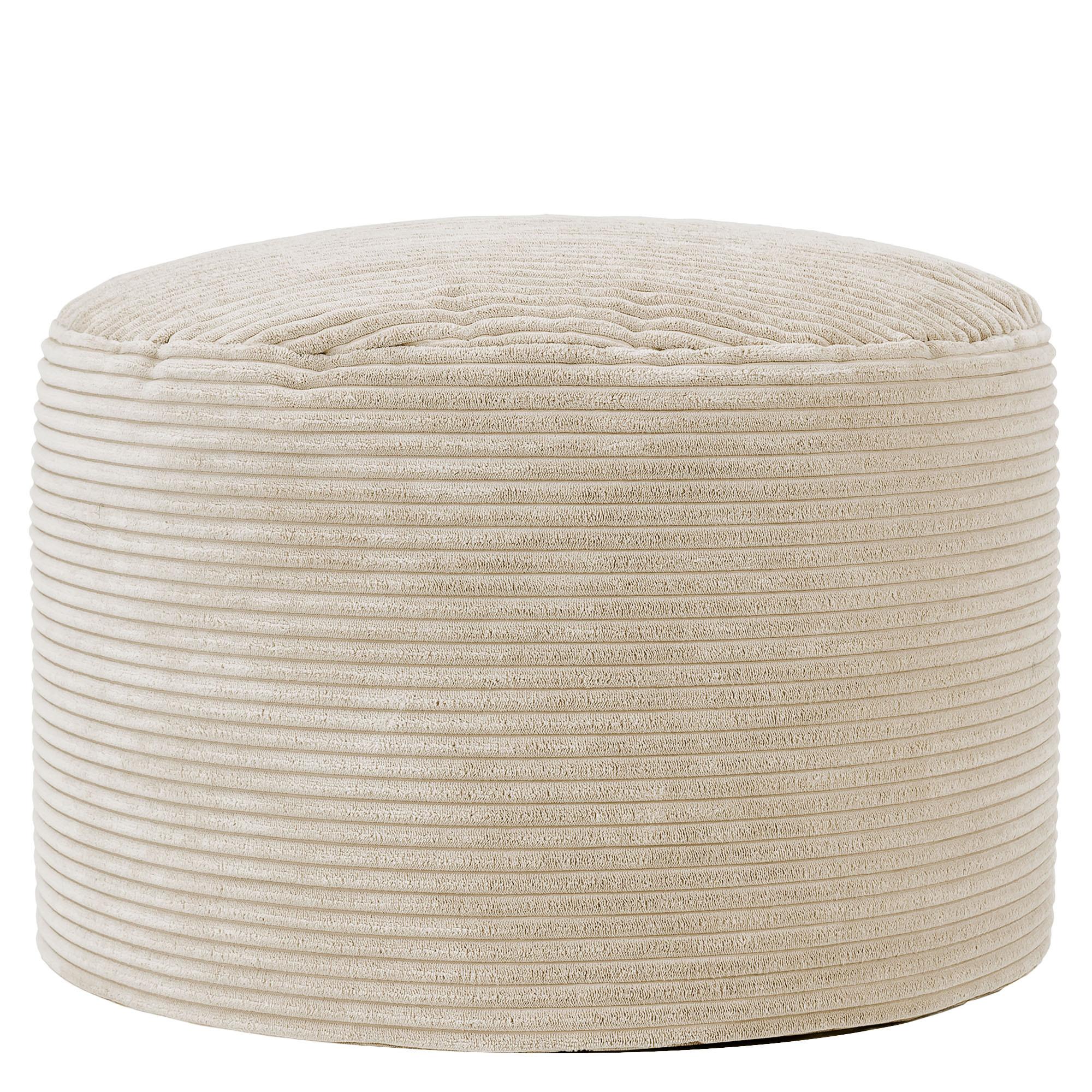 SITZPOUF Rund Milano - Beige, Textil (55/35/55cm) - icon