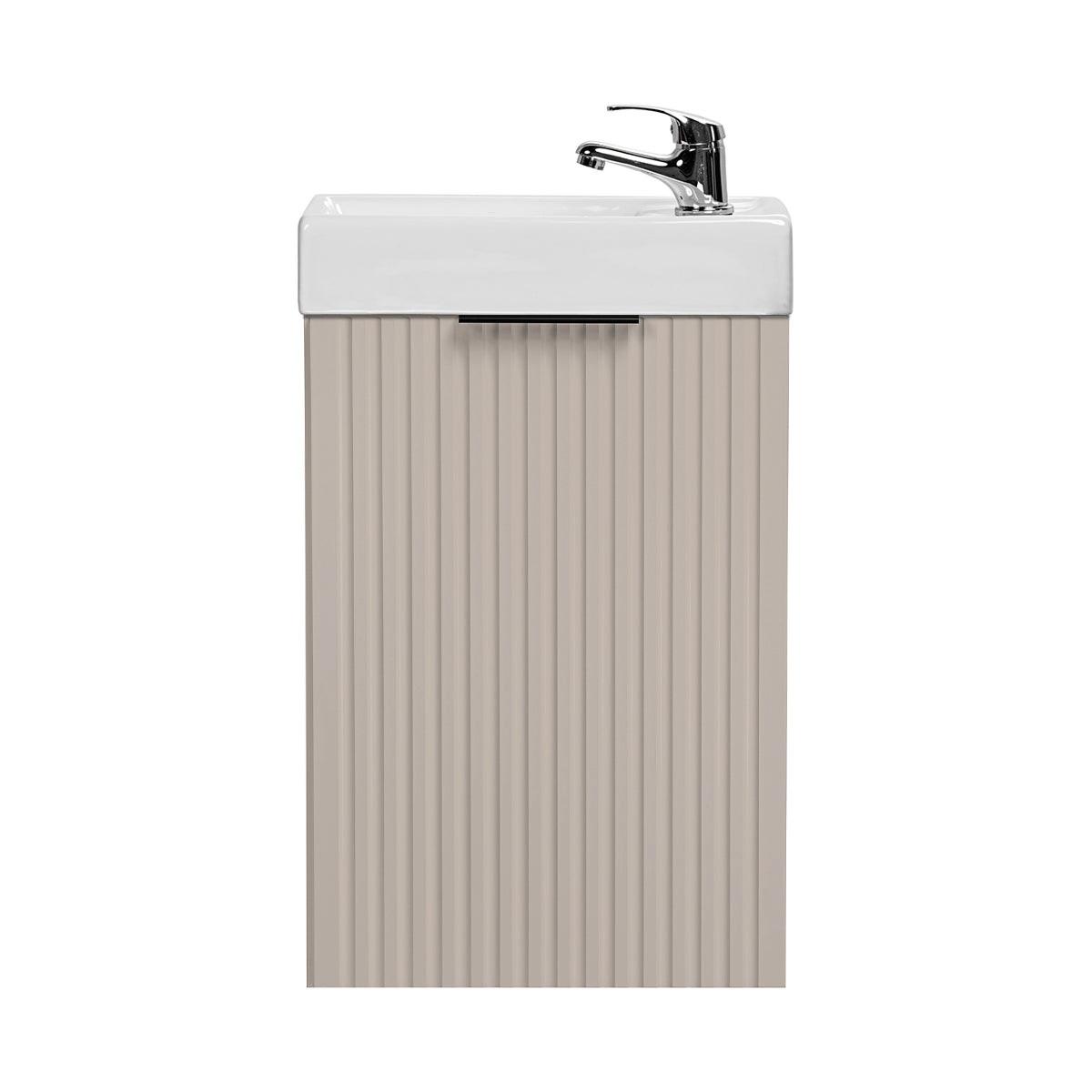 HANDWASCHBECKEN-MÖBEL 40cm Adriel Kaschmir - Beige, Holzwerkstoff (40/66/22cm) - Petits-meubles