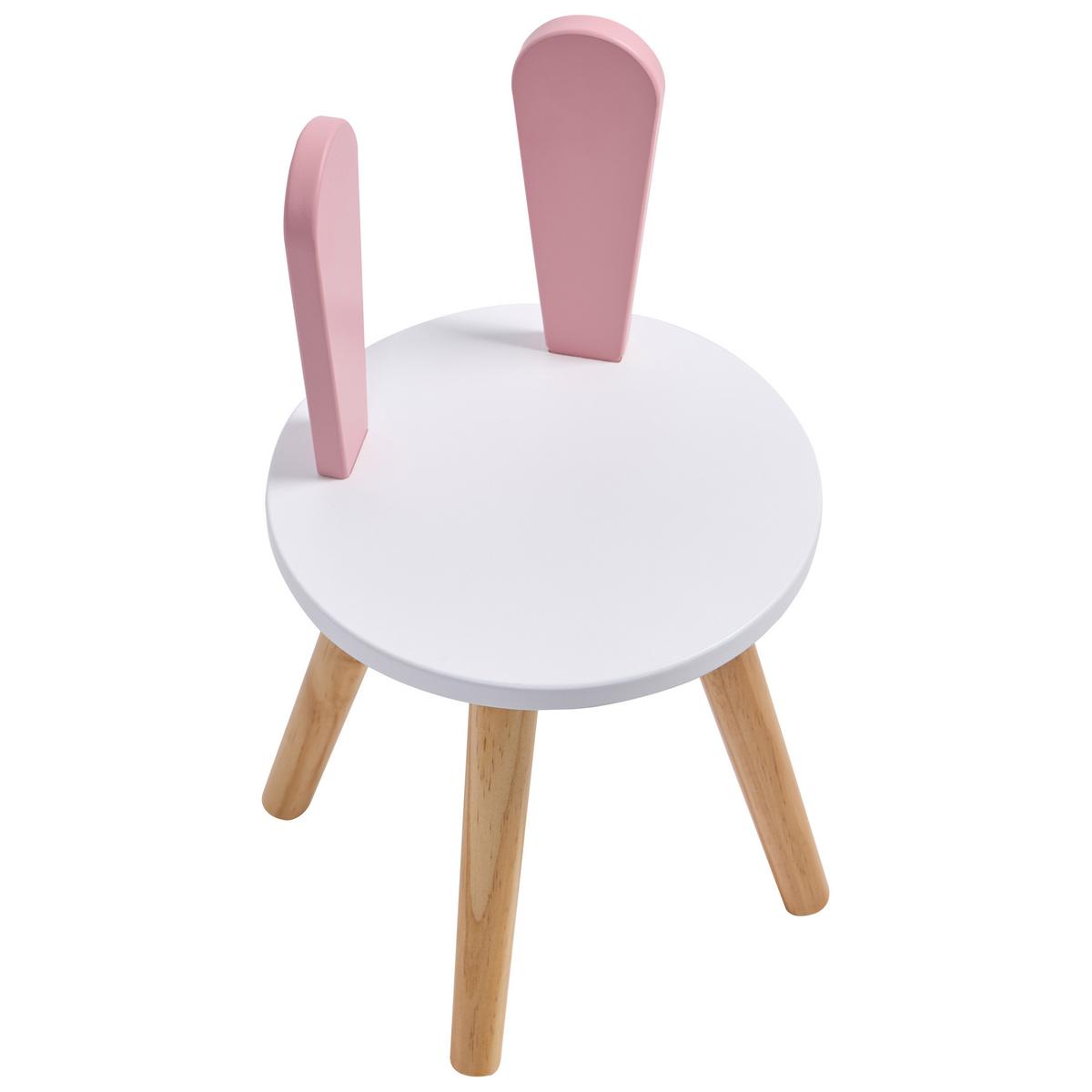 KINDERSCHMINKTISCH mit Stuhl Rosa Lenah - Pink/Weiß, Holz/Holzwerkstoff (50/91/30cm) - Beliani