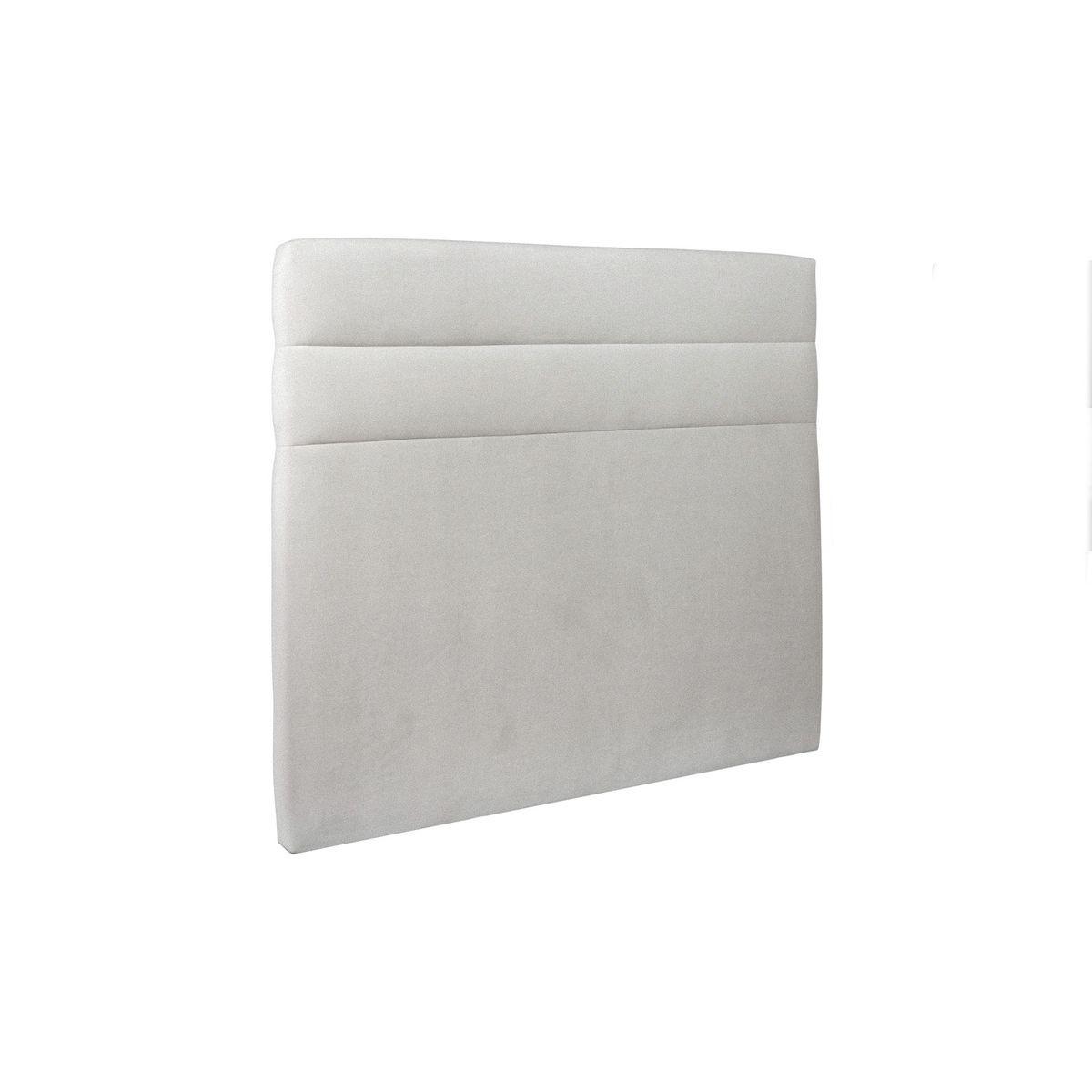 KOPFTEIL Modell Linien – Hellgrauer Samtstoff 160 cm - Beige/Hellgrau, Karton/Holz (160/120/10cm) - Sommeil de Plomb