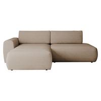 ECKSOFA Mila - Hellbraun/Schwarz, Holzwerkstoff/Kunststoff (256/164cm) - MIRJAN24