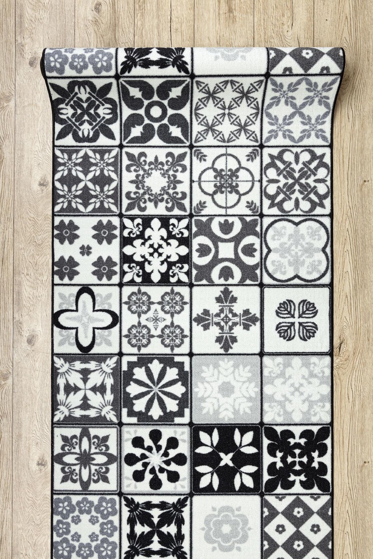 LÄUFER Antirutsch AZULEJO 67/160 cm - Grau, Textil (67/160cm) - rugsX