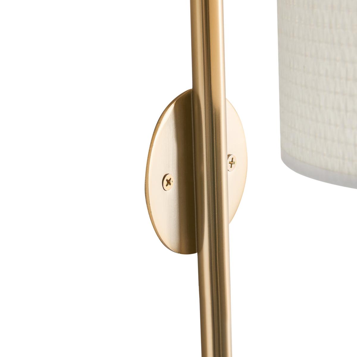 WANDLAMPE Beige Loky - Beige/Messingfarben, Metall (18/78/18cm) - Beliani