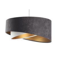 HÄNGELEUCHTE Grau 50/23 cm - Weiß, Kunststoff (50/1.3/23cm) - ONZENO