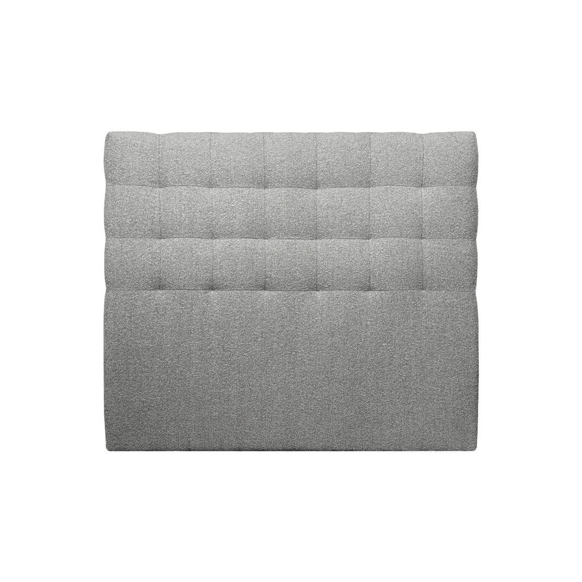 KOPFTEIL gepolstert - Gesteppt – grauer Bouclé-Stoff - 180 cm - Beige/Grau, Karton/Holz (180/120/10cm) - Sommeil de Plomb