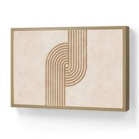 WANDLEUCHTE MIT AKKU Symmetrische Biegung - kupferfarbig 60x40 cm - Beige, Holzwerkstoff (60/40/8cm) - OnlyWow
