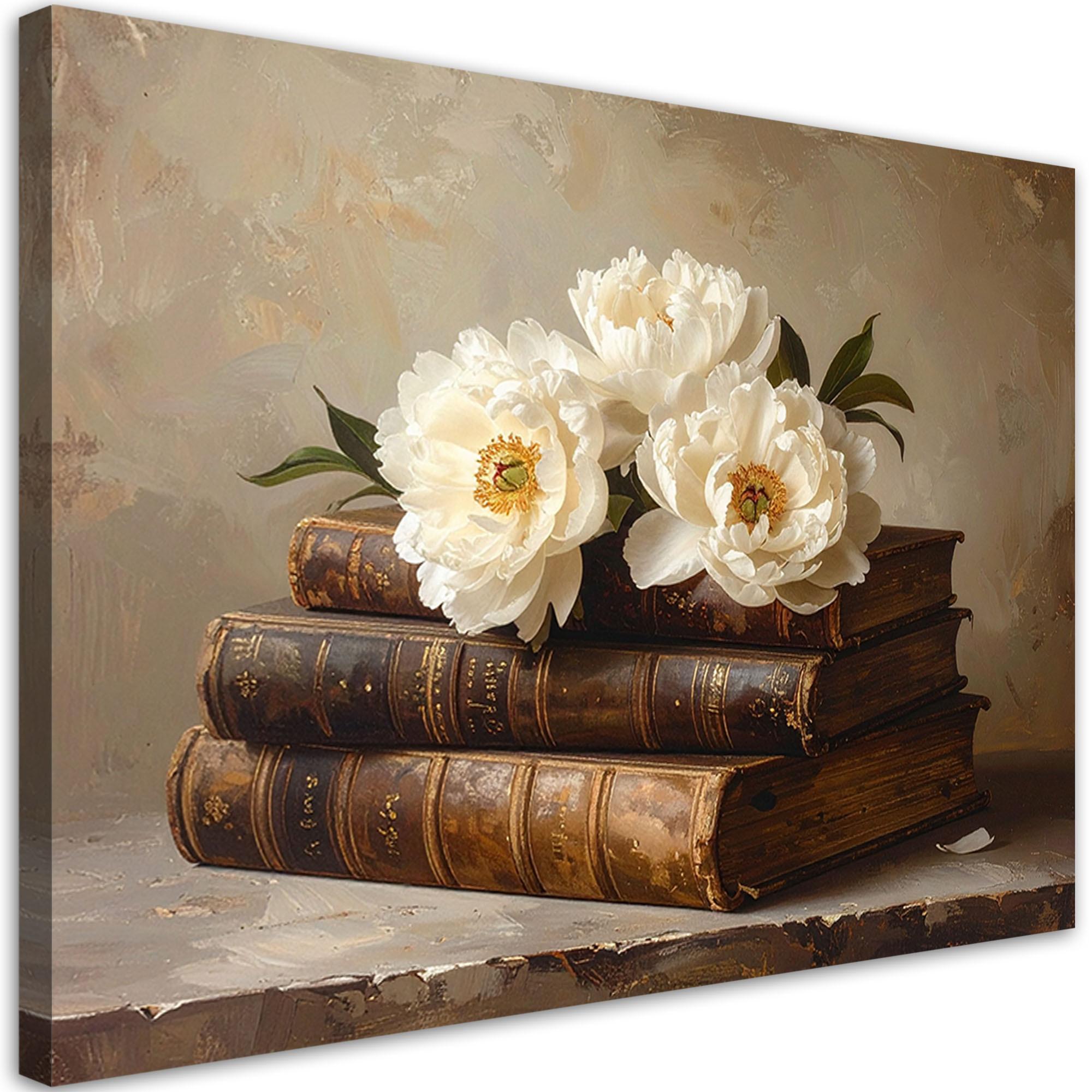 LEINWANDBILD Blumen 30x20cm - Braun, Textil (30/20cm) - Feeby