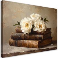 LEINWANDBILD Blumen 100x70cm - Braun, Textil (100/70cm) - Feeby