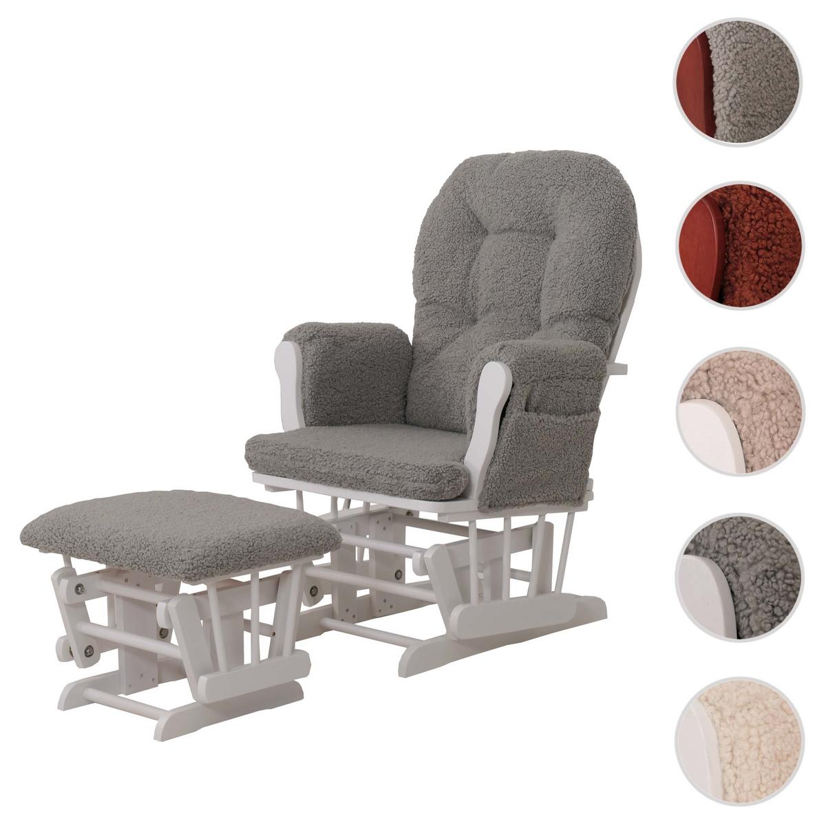 RELAXSESSEL Grau, Weiß - Weiß/Grau, Textil (74/105/72cm) - MCW