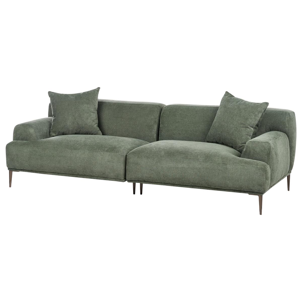 3-SITZER-SOFA Stoff Grün Matila - Grün, Textil (233/70/94cm) - Beliani