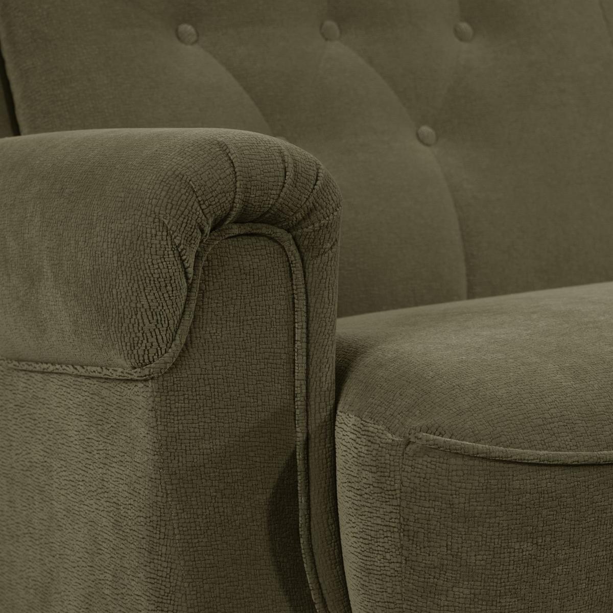 SOFA 3-Sitzer mit Bettfunktion Kaylyn Flockstoff grün - Grün, Kunststoff (83/89/207cm) - 58aufmkessel