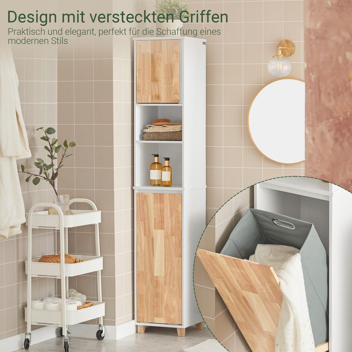 HOCHSCHRANK Weiß - Weiß, Holz/Holzwerkstoff (31/170/32cm) - SoBuy